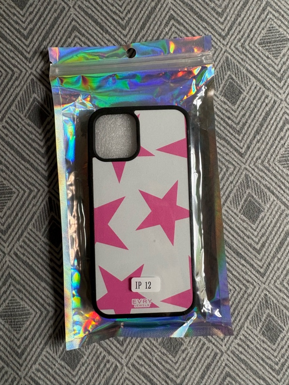 Every Jewels Pink Star iPhone 12 Case - White & Pink